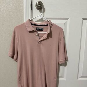 Calvin Klein Men's Pink Liquid Touch Polo Shirt